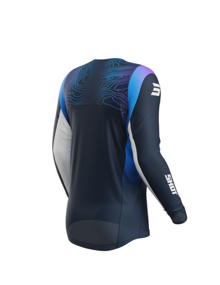 Maillot cross enfant Shot 2025 Contact Apex - Bleu