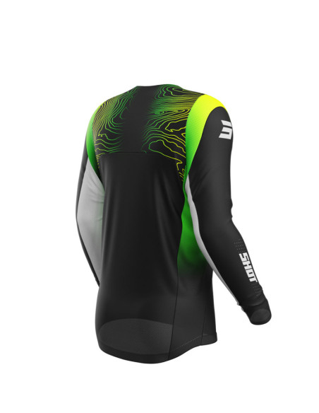 Maillot cross enfant Shot 2025 Contact Apex - Jaune Fluo