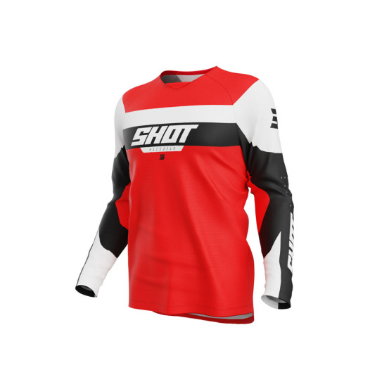 Maillot cross enfant Shot 2025 Draw League - Rouge