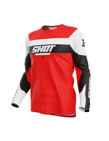 Maillot cross enfant Shot 2025 Draw League - Rouge