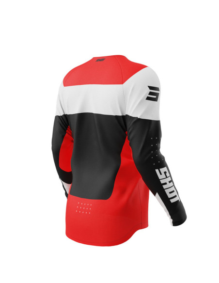 Maillot cross enfant Shot 2025 Draw League - Rouge