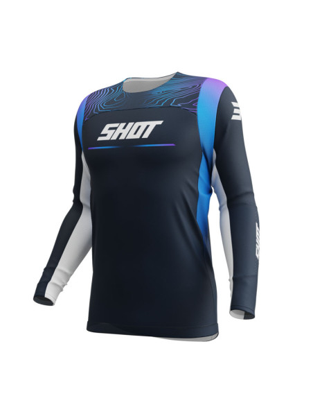 Maillot cross Shot 2025 Contact Apex - Bleu