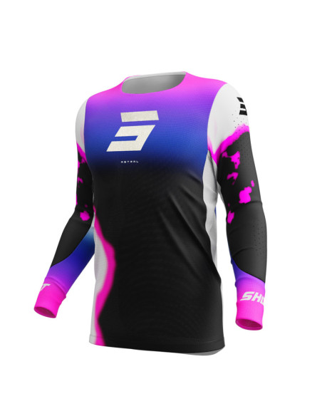 Maillot cross Shot 2025 Aerolite Astral - Bleu Rose