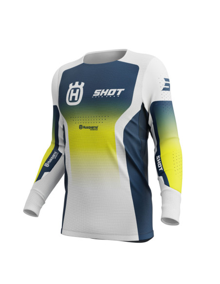 Maillot cross Shot 2025 Aerolite Husqvarna - Bleu