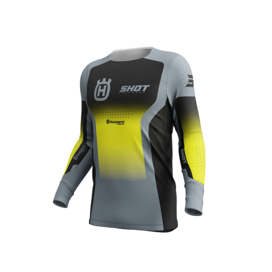 Maillot cross Shot 2025 Aerolite Husqvarna - Noir Gris
