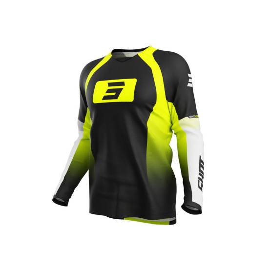 Maillot cross Shot 2025 Draw Instinct - Jaune Fluo