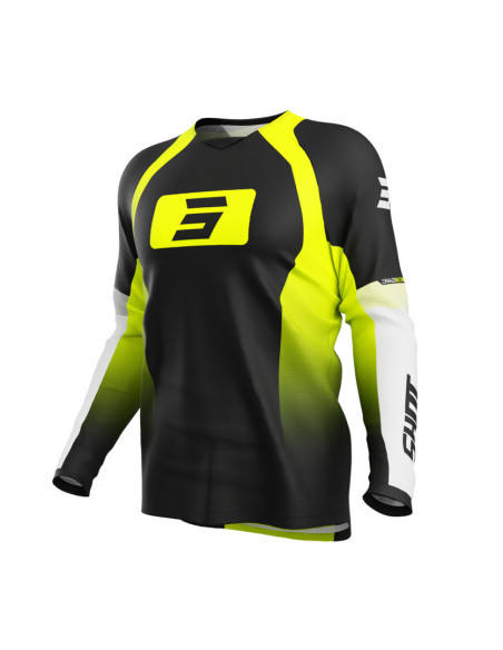 Maillot cross Shot 2025 Draw Instinct - Jaune Fluo