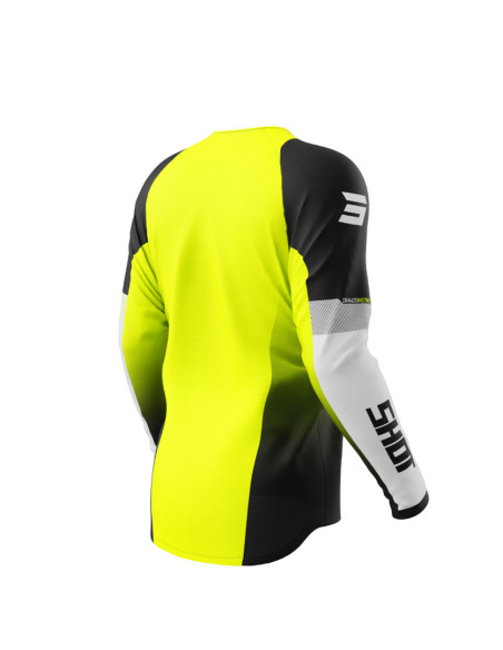 Maillot cross Shot 2025 Draw Instinct - Jaune Fluo