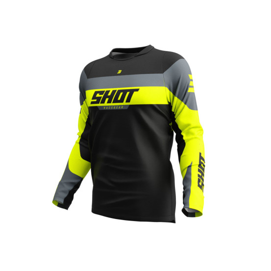Maillot cross Shot 2025 Devo League - Jaune Fluo