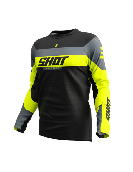 Maillot cross Shot 2025 Devo League - Jaune Fluo