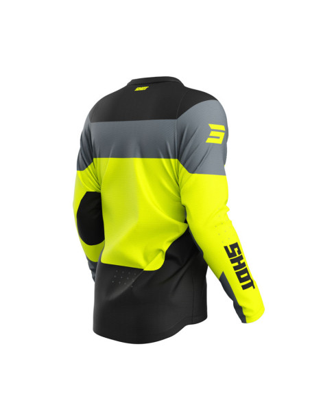 Maillot cross Shot 2025 Devo League - Jaune Fluo