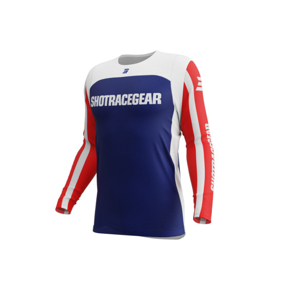 Maillot cross Shot 2025 Contact Mythic - Bleu Rouge