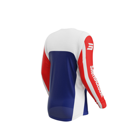 Maillot cross Shot 2025 Contact Mythic - Bleu Rouge