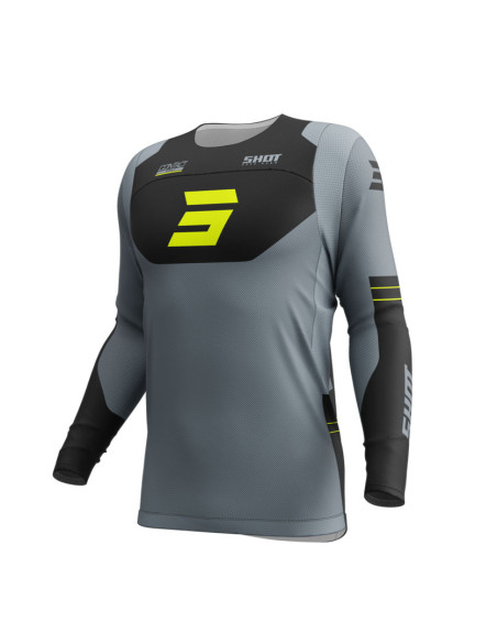 Maillot cross Shot 2025 Contact Shield - Jaune Fluo