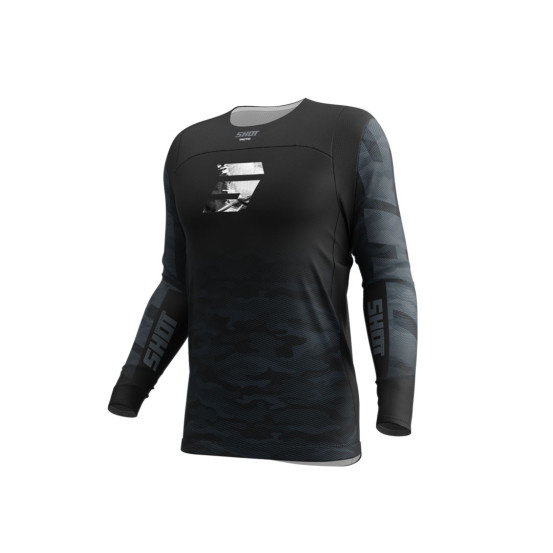 Maillot cross Shot 2025 Contact Tactic - Noir Gris