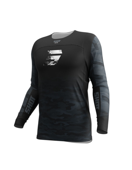 Maillot cross Shot 2025 Contact Tactic - Noir Gris