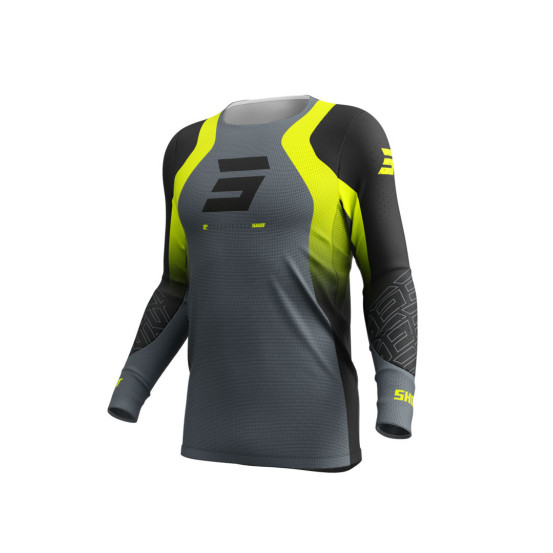 Maillot cross Shot 2025 Aerolite Ultra - Jaune Fluo