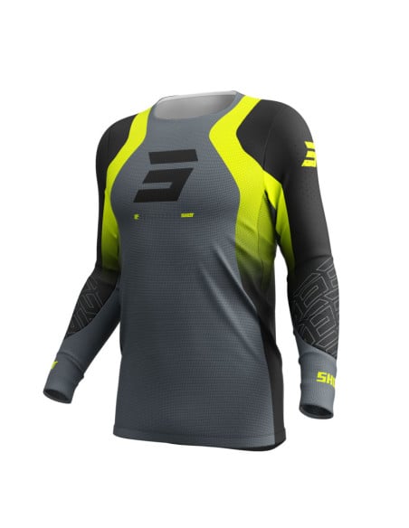 Maillot cross Shot 2025 Aerolite Ultra - Jaune Fluo