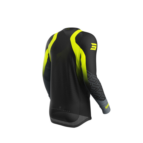 Maillot cross Shot 2025 Aerolite Ultra - Jaune Fluo
