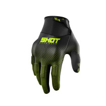 Gants cross Shot 2025 Drift Rim - Jaune Fluo