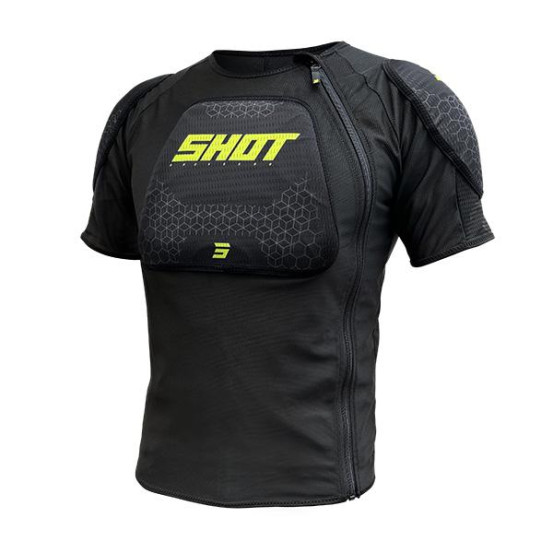 Gilet de protection enfant Shot 2025 Airlight manches courtes - Noir Jaune Fluo
