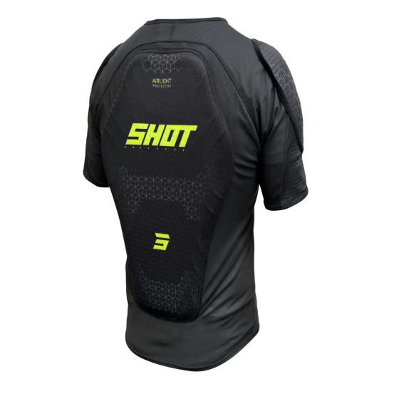 Gilet de protection enfant Shot 2025 Airlight manches courtes - Noir Jaune Fluo