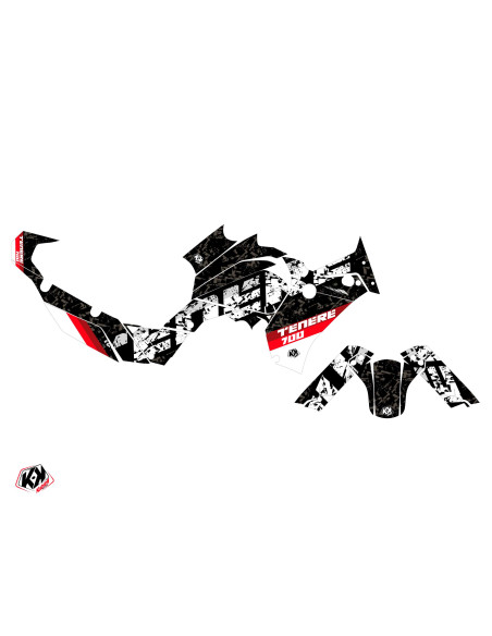 Kit Déco Moto KUTVEK Touareg Yamaha TENERE 700 Rouge