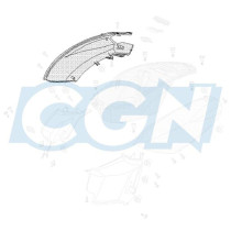 Carénage coque arrière scooter Droite origine Peugeot 50 Kisbee 2T / 4T Chocolate