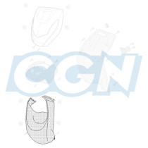 Carénage tablier avant inférieur scooter origine Peugeot Kisbee 2T / 4T Iced Grey