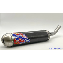 Silencieux Carbone/Inox Scalvini TM MX 125/144 - 2008/2014