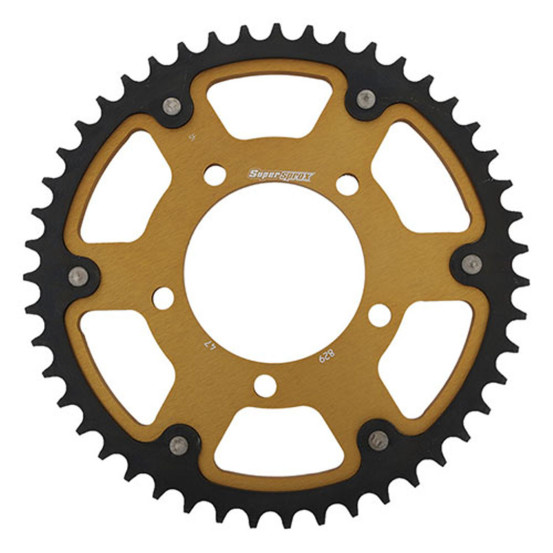 Couronne Stealth Supersprox Bi-métal Pas 525 Or 47 dents CE601SG