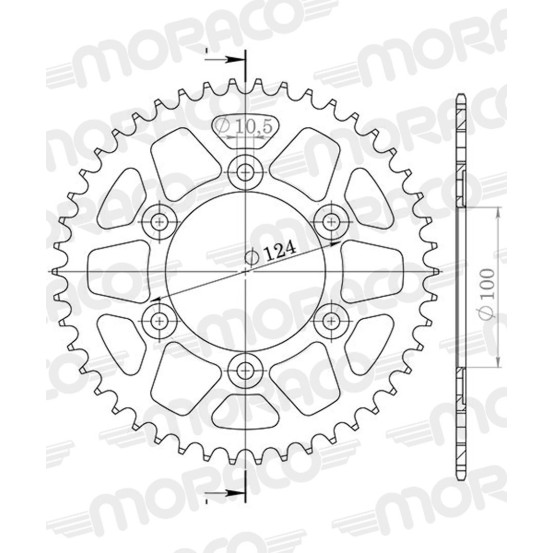 Couronne Stealth Supersprox Bi-métal Pas 520 Noir 39 dents CL602SN