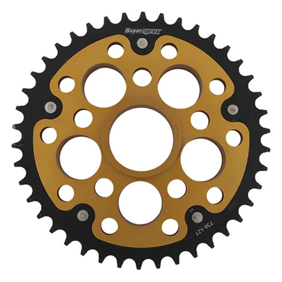 Couronne Stealth Supersprox Bi-métal Pas 520 Or 42 dents CL606SG