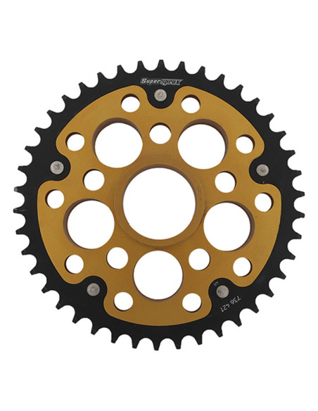Couronne Stealth Supersprox Bi-métal Pas 520 Or 42 dents CL606SG