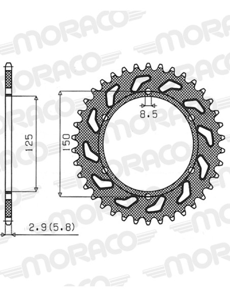 Couronne Stealth Supersprox Bi-metal KTM Husaberg Husqvarna OR 52 Dents