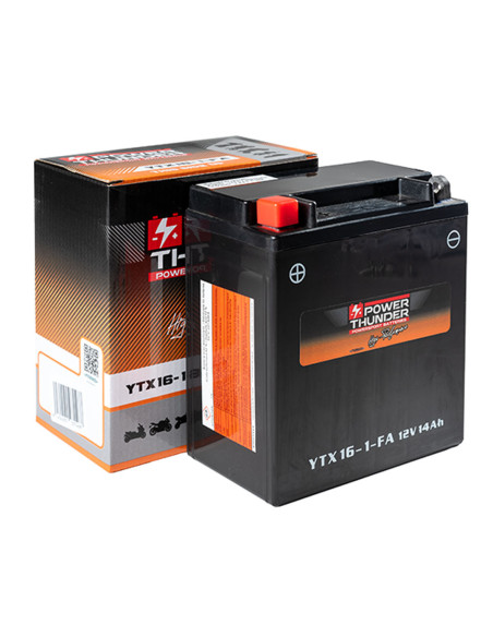 Batterie moto 12v POWER THUNDER YTX16-1 FA