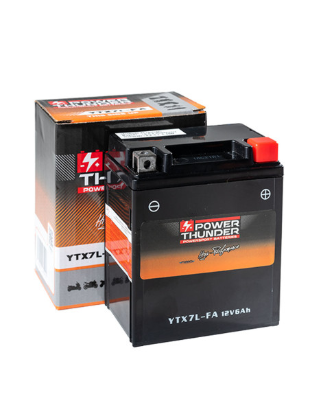 Batterie moto 12v POWER THUNDER YTX7L FA