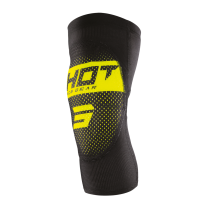 Genouillères enfant Shot Airlight - Noir Jaune Fluo