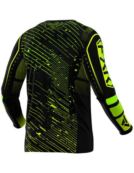 Maillot cross enfant FXR 2025 Podium Noir Lime Fluo