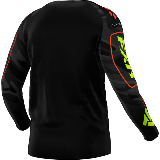 Maillot cross FXR 2025 Clutch Gris Jaune Fluo Camo