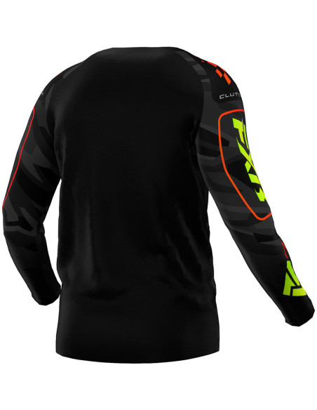 Maillot cross FXR 2025 Clutch Gris Jaune Fluo Camo