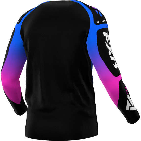 Maillot cross FXR 2025 Clutch Noir Bleu Rose