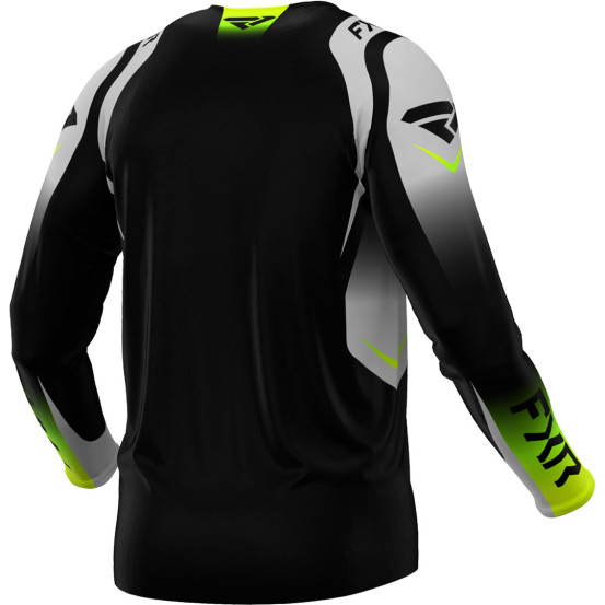 Maillot cross FXR 2025 Clutch Pro Noir Gris Jaune Fluo