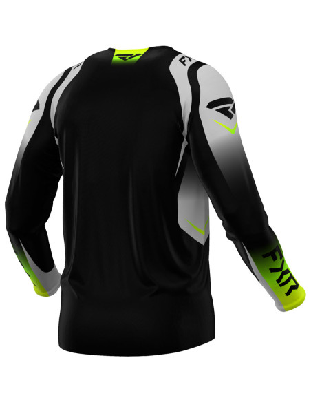 Maillot cross FXR 2025 Clutch Pro Noir Gris Jaune Fluo