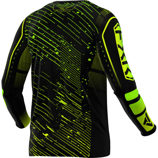 Maillot cross FXR 2025 Podium Noir Lime Fluo