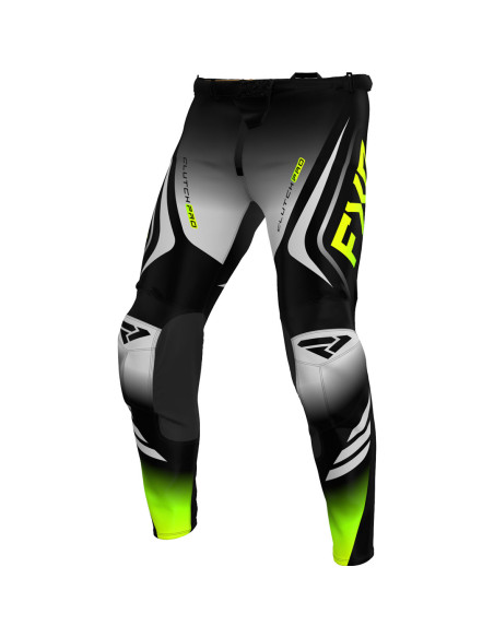 Pantalon cross FXR 2025 Clutch Pro Noir Gris Jaune Fluo