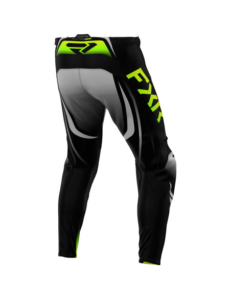 Pantalon cross FXR 2025 Clutch Pro Noir Gris Jaune Fluo