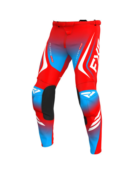 Pantalon cross FXR 2025 Clutch Pro Rouge Blanc Bleu Cyan
