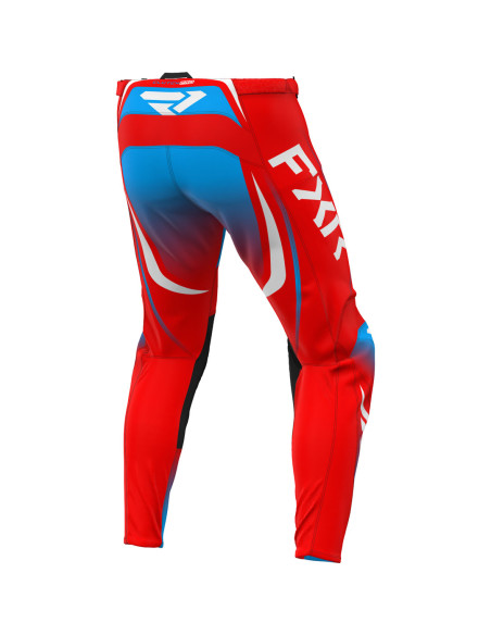 Pantalon cross FXR 2025 Clutch Pro Rouge Blanc Bleu Cyan