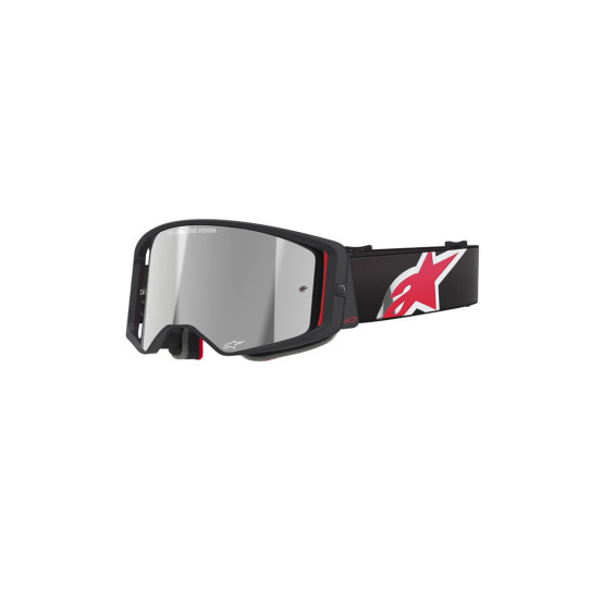 Masque cross Alpinestars Supertech Corp - Noir Rouge écran iridium Argent
